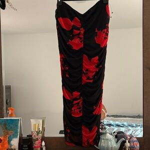 BOLD elements Elegant Black and Red Dress